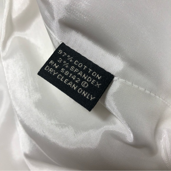 PECK & PECK White Twill Jacket Blazer Black White Fringe Sz 2 - Picture 9 of 12